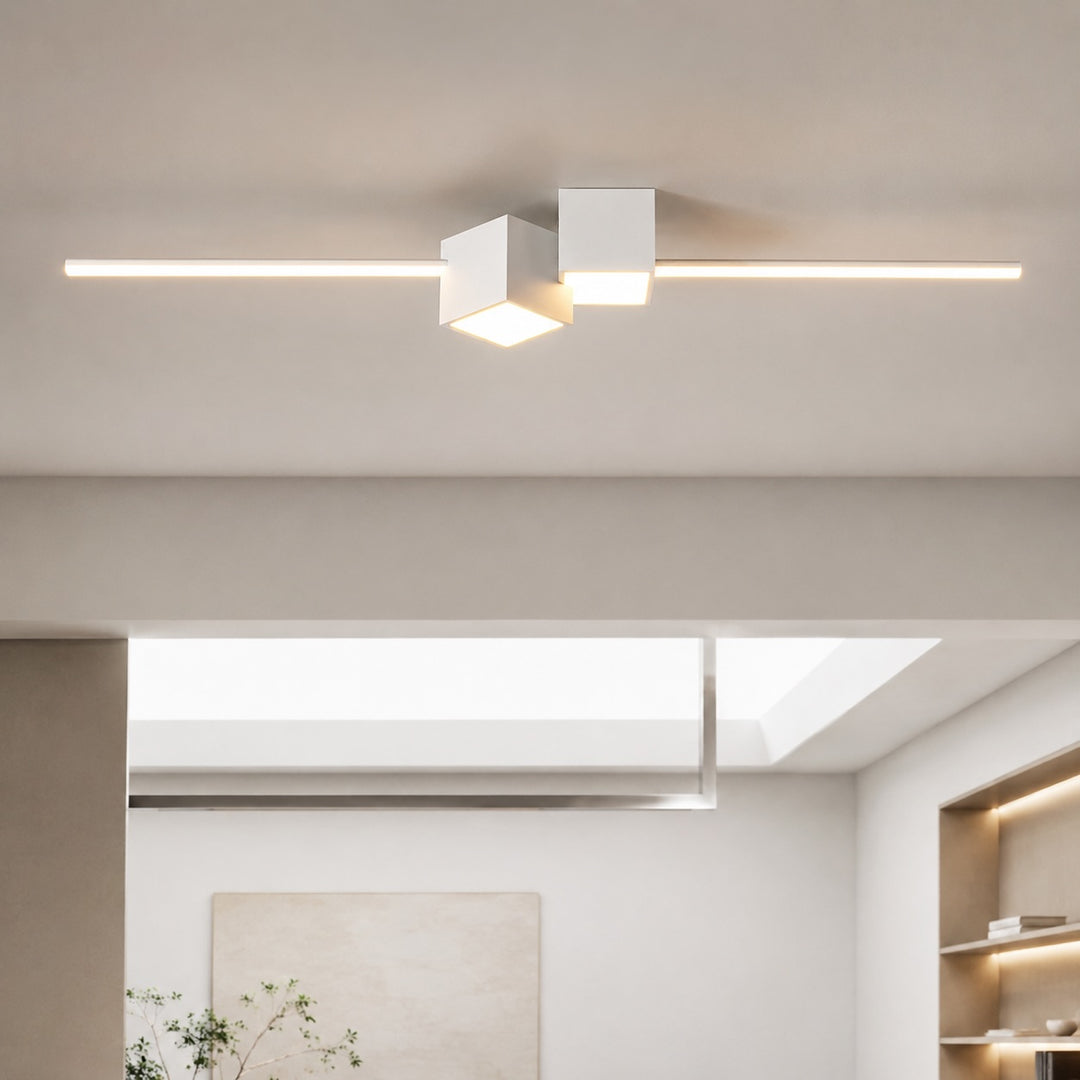 Modern Minimalist Flush Mount Ceiling Light LED Iron Acrylic Dimmable 3200 Lumens 32W 3000K-6000K