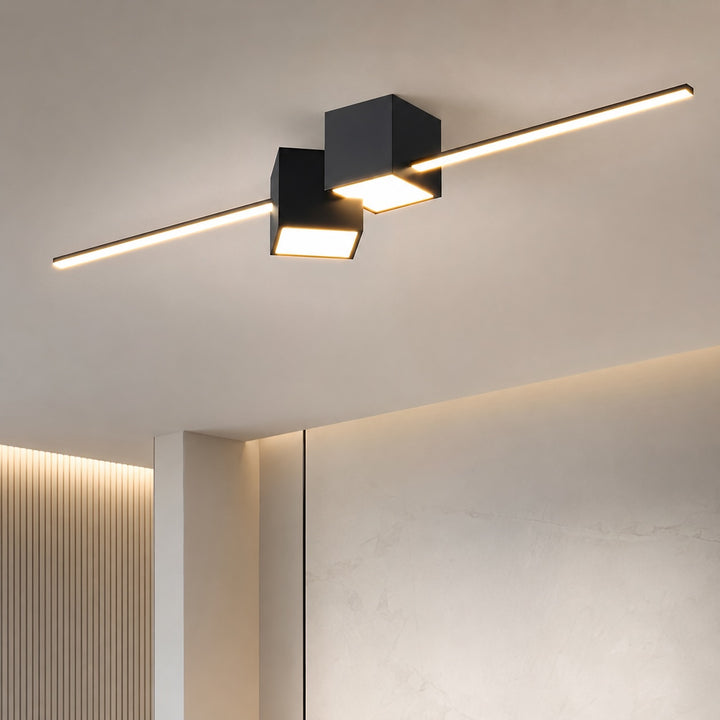Modern Minimalist Flush Mount Ceiling Light LED Iron Acrylic Dimmable 3200 Lumens 32W 3000K-6000K