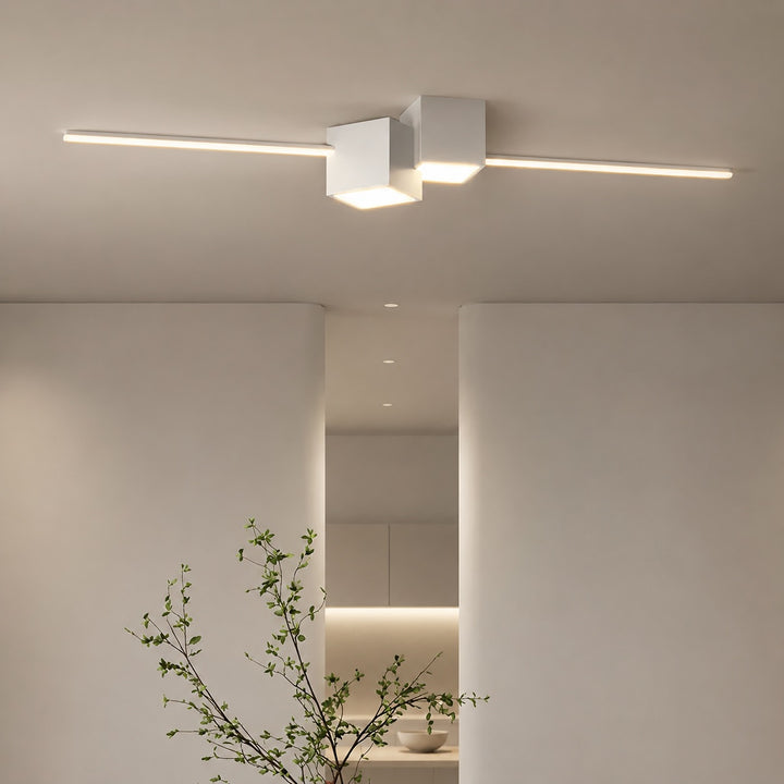 Modern Minimalist Flush Mount Ceiling Light LED Iron Acrylic Dimmable 3200 Lumens 32W 3000K-6000K