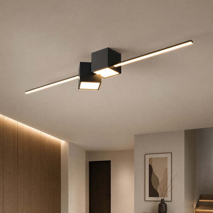 Modern Minimalist Flush Mount Ceiling Light LED Iron Acrylic Dimmable 3200 Lumens 32W 3000K-6000K