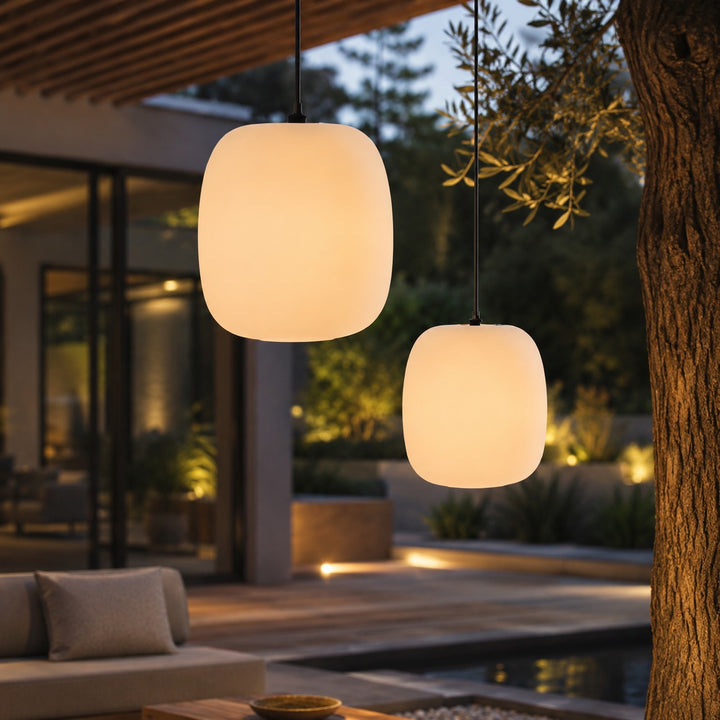 Modern Outdoor Pendant Light Fixture Hanging Aluminum LED Waterproof for Exterior Use