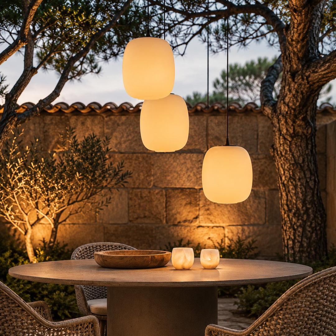 Modern Outdoor Pendant Light Fixture Hanging Aluminum LED Waterproof for Exterior Use