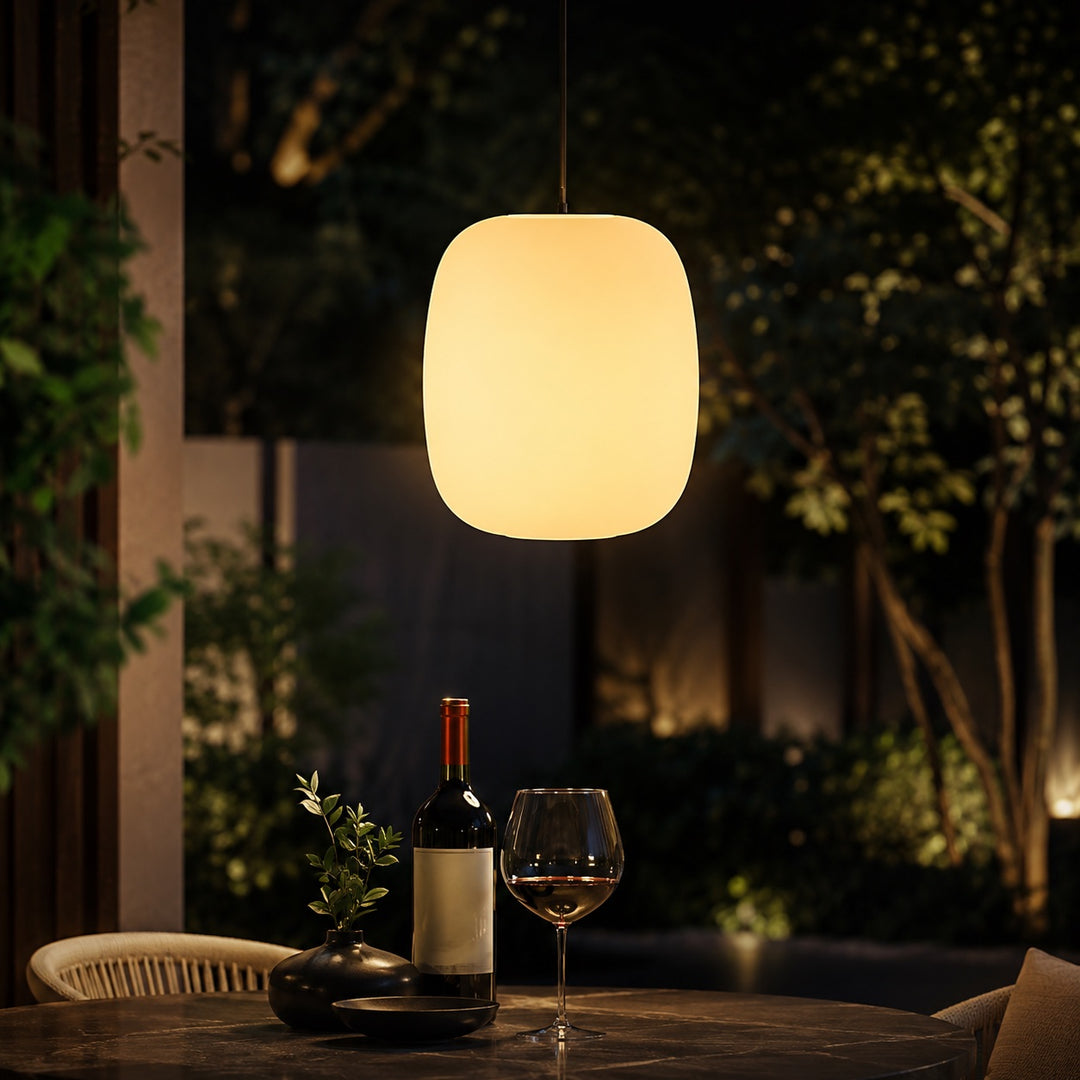 Modern Outdoor Pendant Light Fixture Hanging Aluminum LED Waterproof for Exterior Use