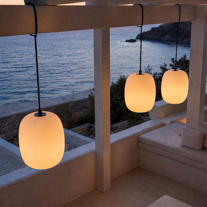 Modern Outdoor Pendant Light Fixture Hanging Aluminum LED Waterproof for Exterior Use