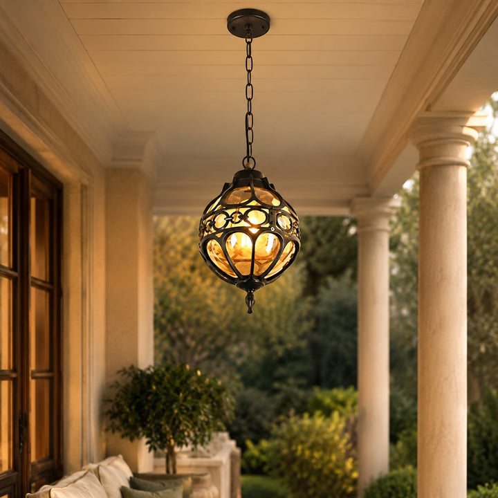 Modern Outdoor Pendant Lamp Adjustable Hanging Aluminum Glass Waterproof LED