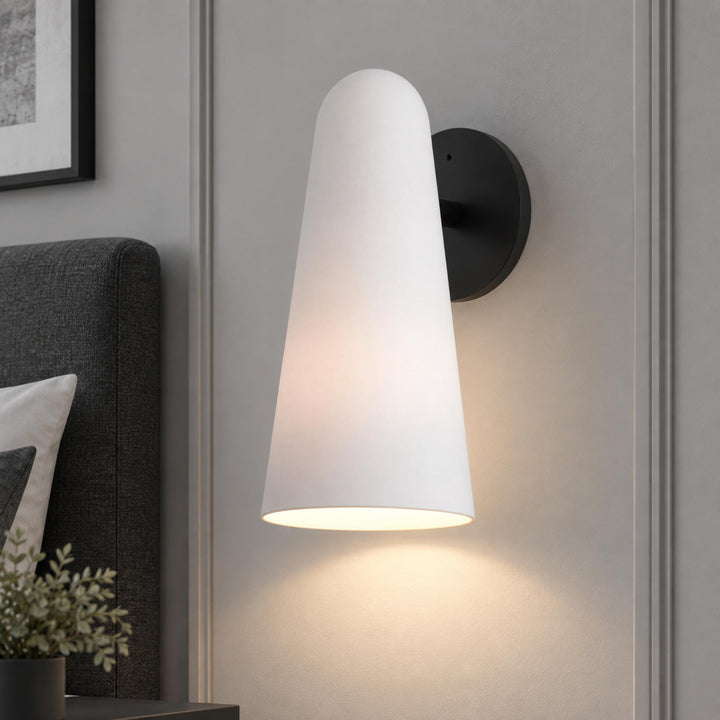 Modern Conical Glass Wall Lamp Adjustable LED Fixture for Ambient Lighting