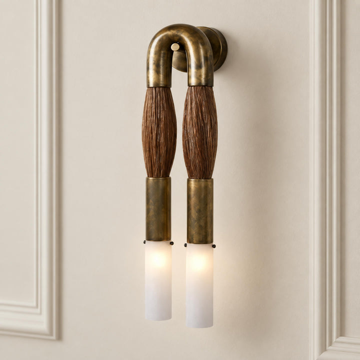 Modern Wall Light Flush Mount Metal LED Adjustable Horsehair Sconce Lighting Fixture
