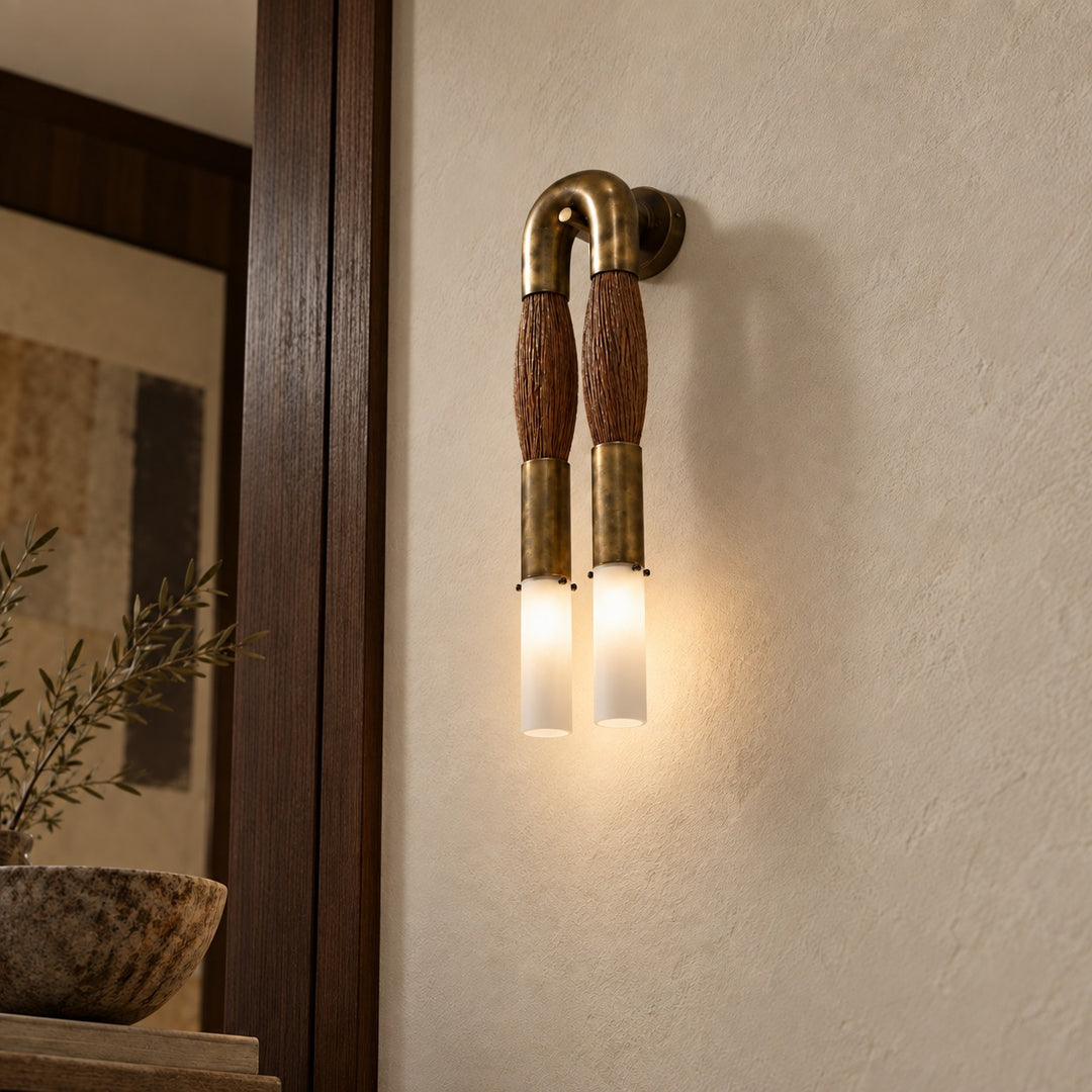 Modern Wall Light Flush Mount Metal LED Adjustable Horsehair Sconce Lighting Fixture