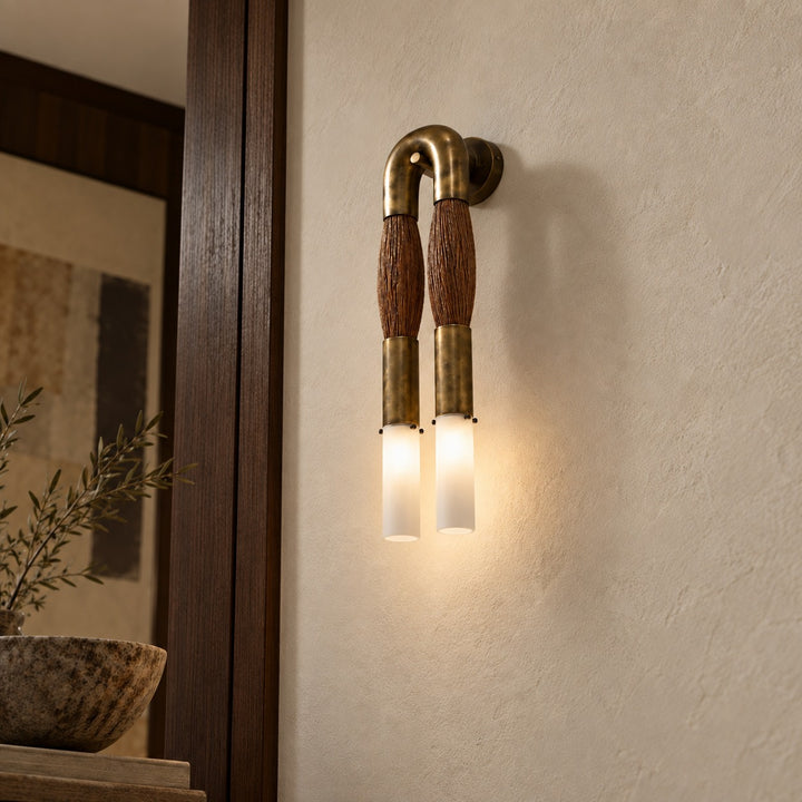 Modern Wall Light Flush Mount Metal LED Adjustable Horsehair Sconce Lighting Fixture