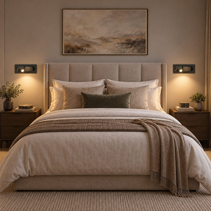 Modern LED Wall Mounted Bedside Reading Light Adjustable Aluminum Dimmable Feature