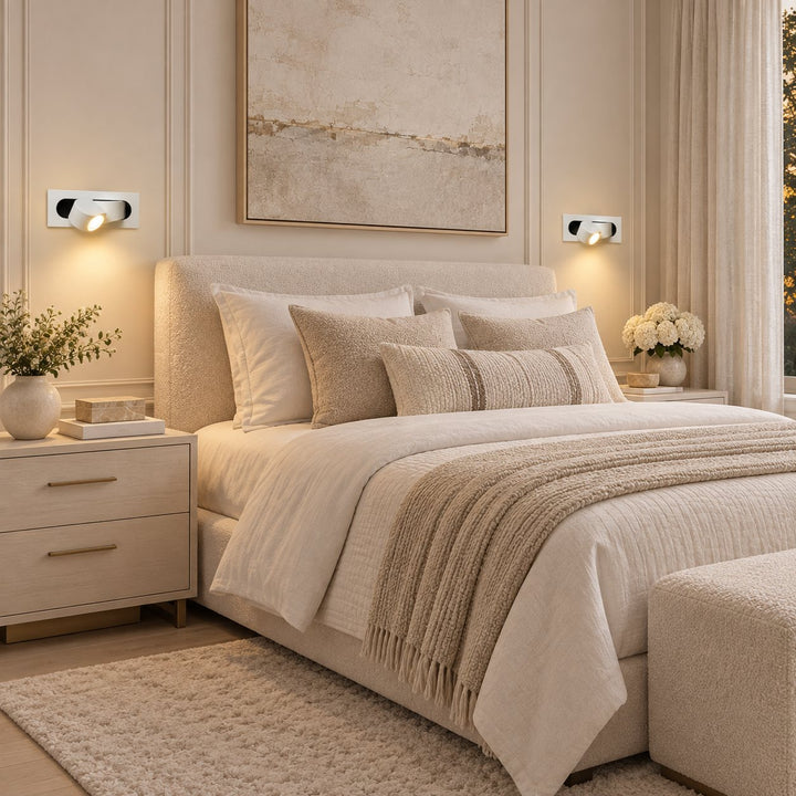 Modern LED Wall Mounted Bedside Reading Light Adjustable Aluminum Dimmable Feature