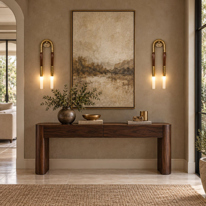 Modern Wall Light Flush Mount Metal LED Adjustable Horsehair Sconce Lighting Fixture