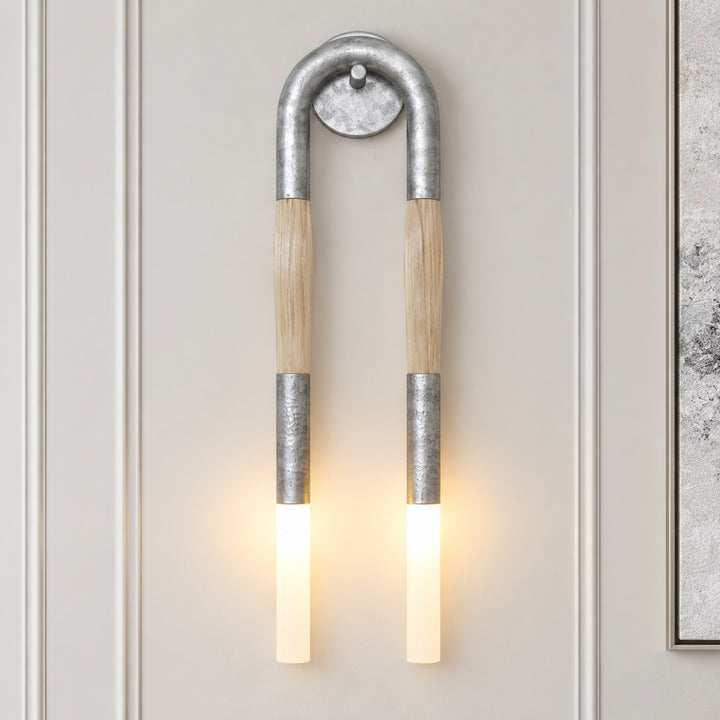 Modern Wall Light Flush Mount Metal LED Adjustable Horsehair Sconce Lighting Fixture