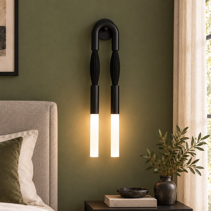 Modern Wall Light Flush Mount Metal LED Adjustable Horsehair Sconce Lighting Fixture