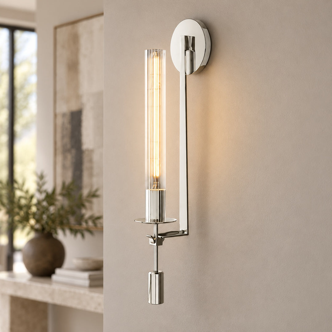 Classic French Wall Sconce Lighting Metal Wall Mounted Dimmable Glass Shade 120V 60W Max