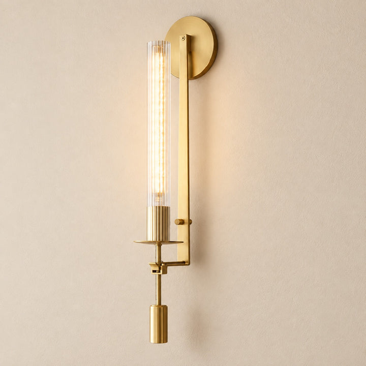 Classic French Wall Sconce Lighting Metal Wall Mounted Dimmable Glass Shade 120V 60W Max