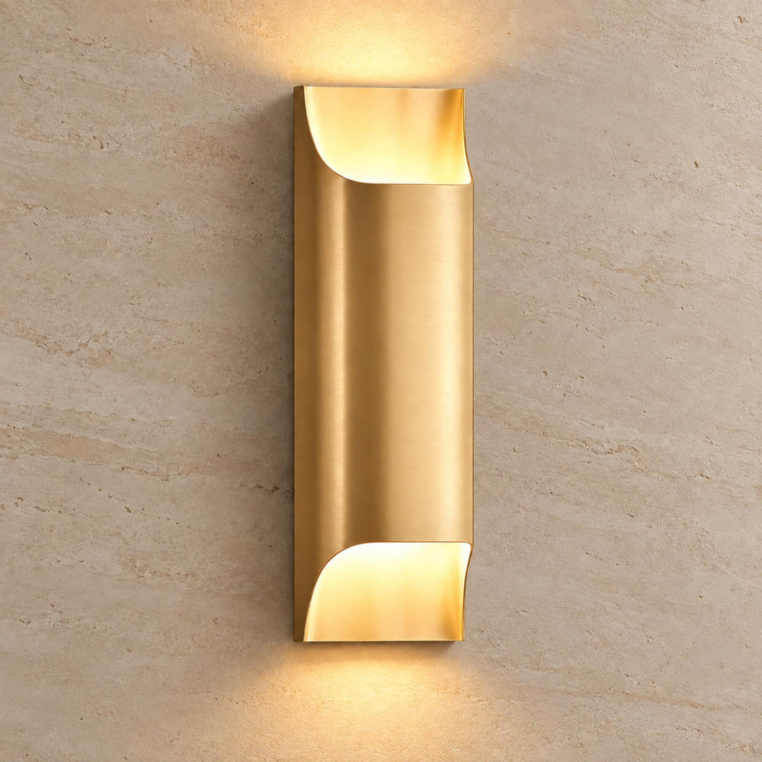 Modern Brass Wall Sconce Lighting Adjustable Metal LED Wall Lamp for Home Decor