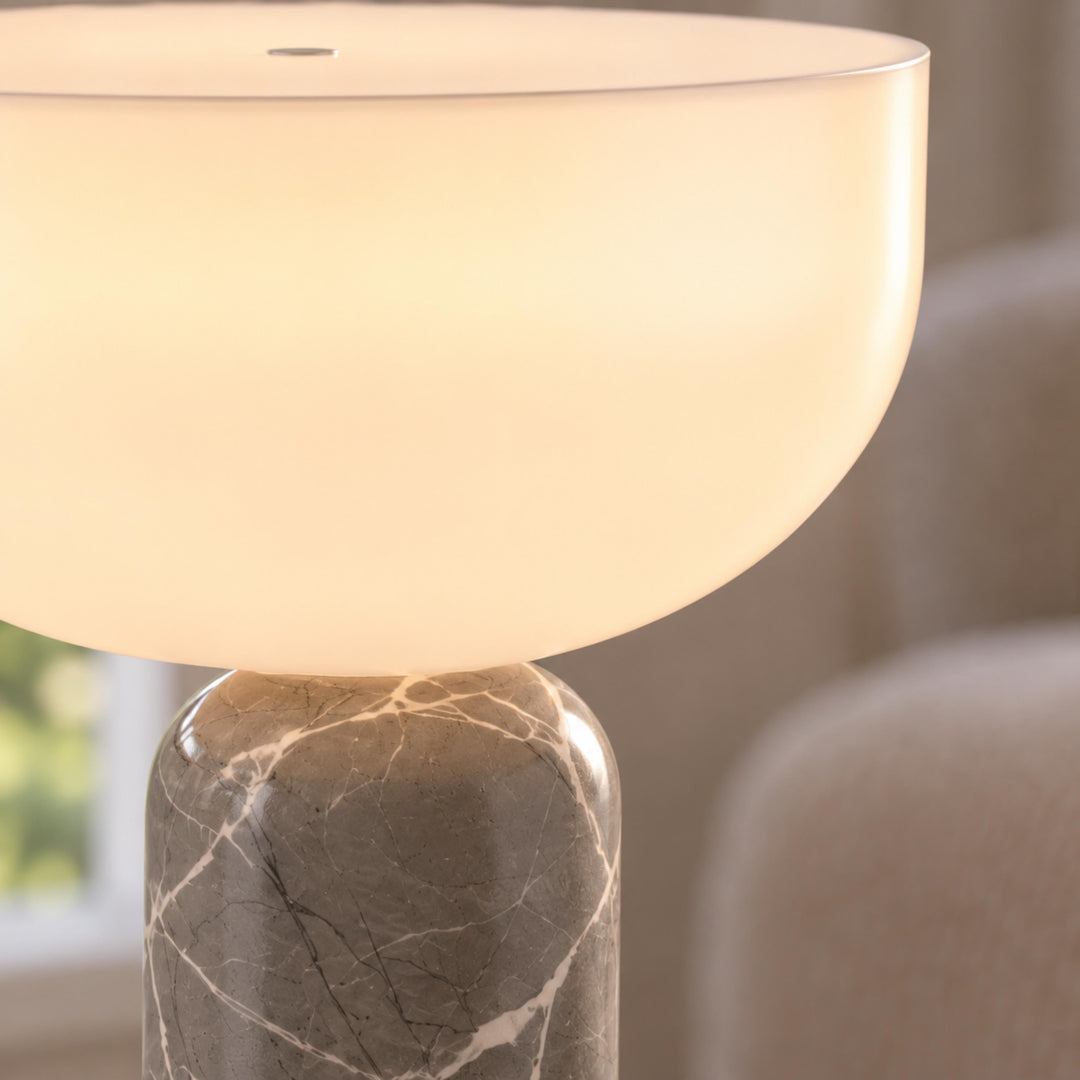 Modern Table Lamp Cordless Design Marble Base USB Charging Adjustable Brightness