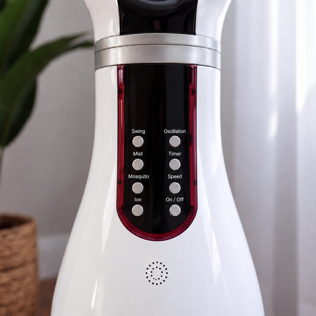 Modern Desktop Fan with Shaking Head and Water Atomization for Efficient Air Circulation