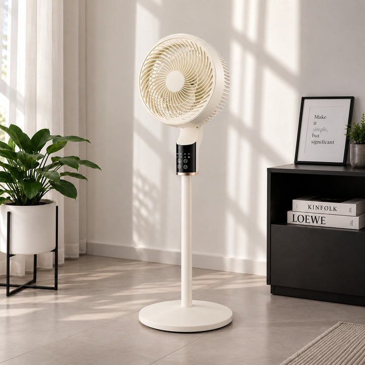 Modern Floor Fan Ultra Quiet Adjustable High Power Energy Efficient Design for Optimal Air Circulation