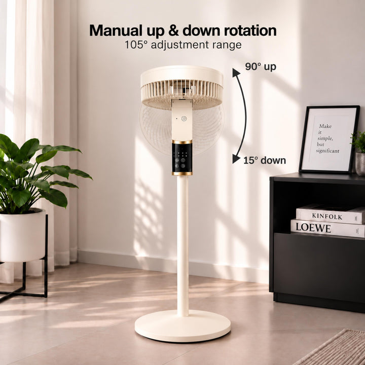 Modern Floor Fan Ultra Quiet Adjustable High Power Energy Efficient Design for Optimal Air Circulation