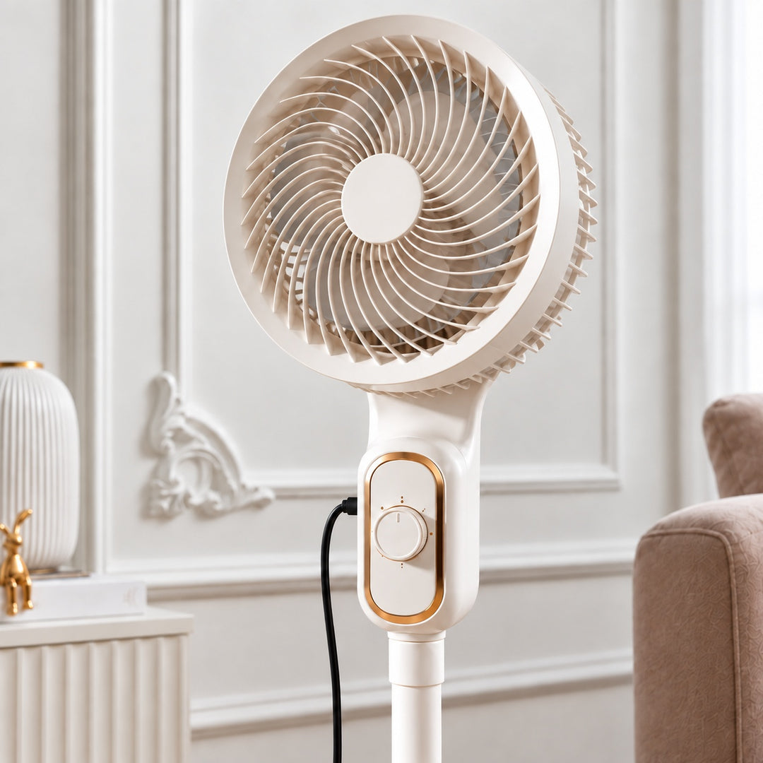 Modern Floor Fan Ultra Quiet Adjustable High Power Energy Efficient Design for Optimal Air Circulation