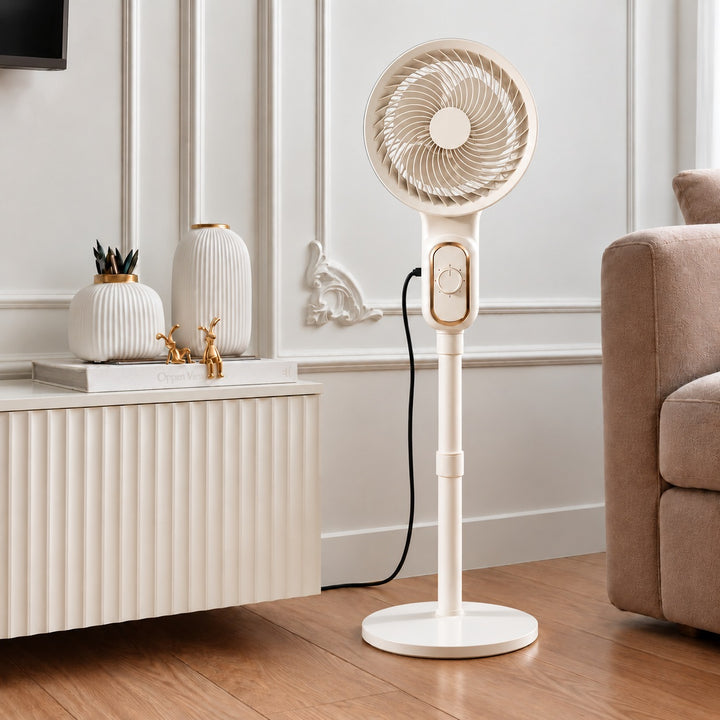 Modern Floor Fan Ultra Quiet Adjustable High Power Energy Efficient Design for Optimal Air Circulation