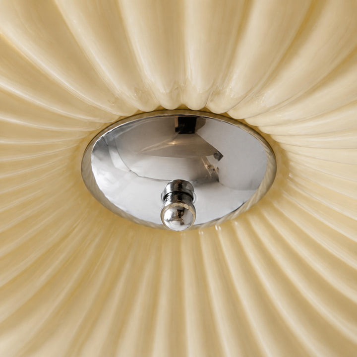 Modern Rippled Glass LED Flush Mount Ceiling Light