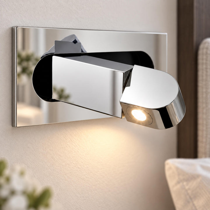 Modern LED Wall Mounted Bedside Reading Light Adjustable Aluminum Dimmable Feature