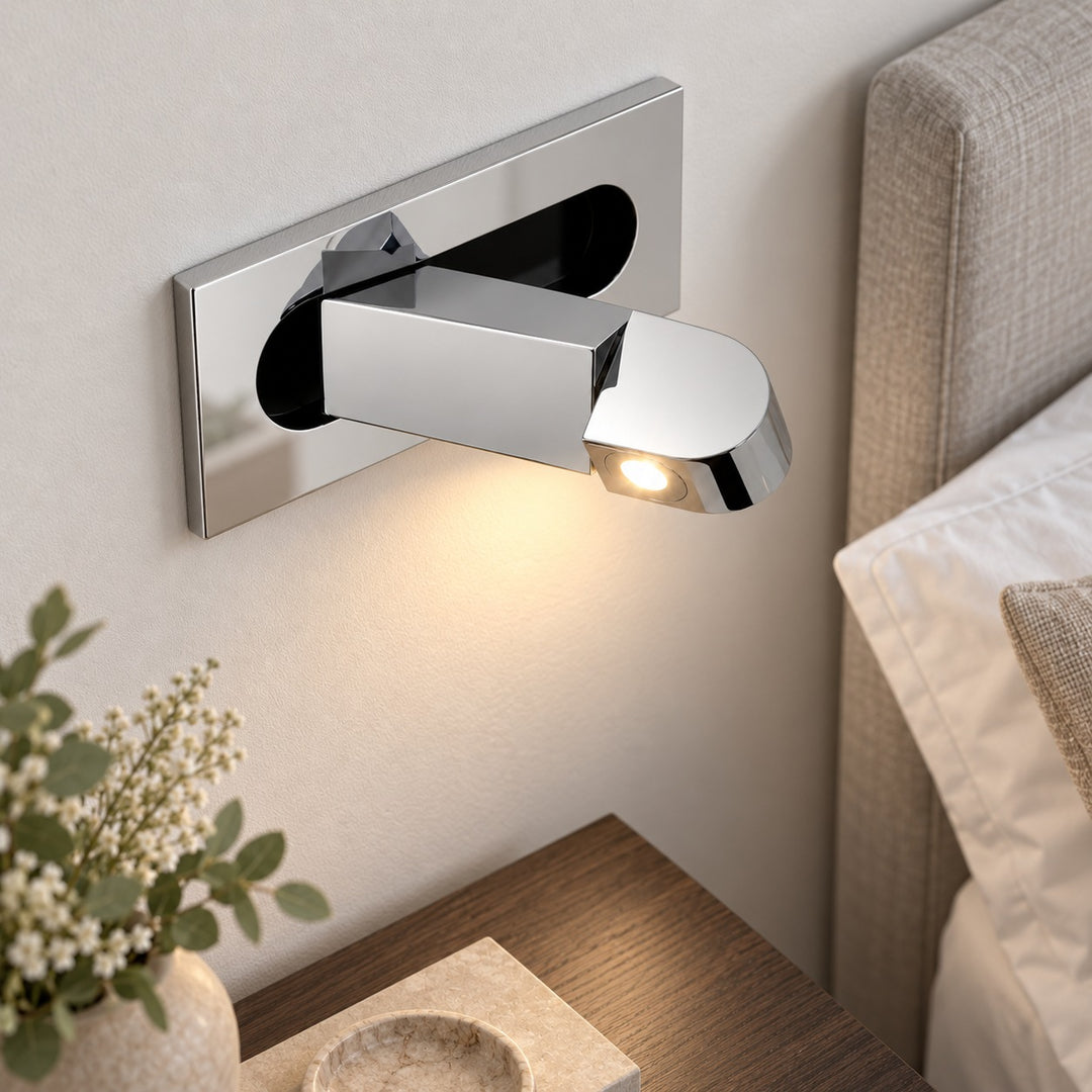 Modern LED Wall Mounted Bedside Reading Light Adjustable Aluminum Dimmable Feature