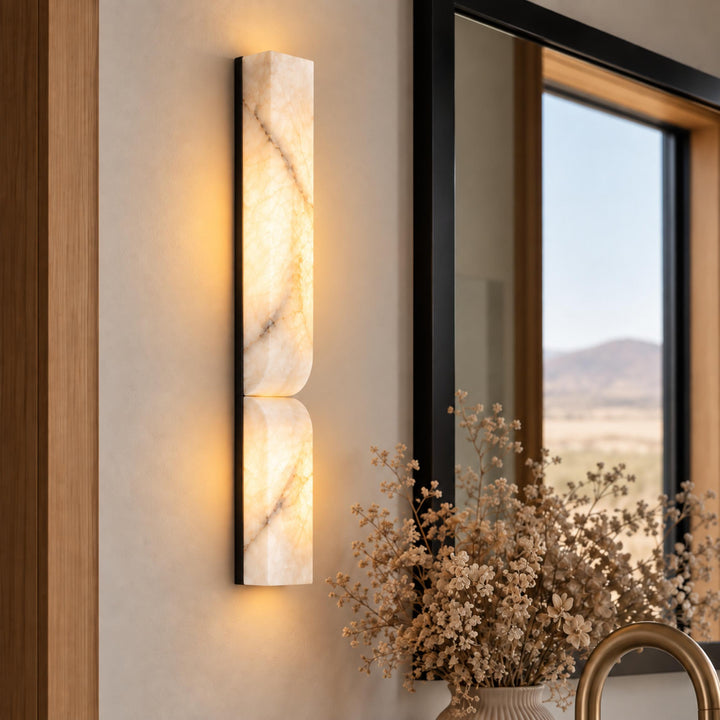Modern Wall Light Flush Mount Glass Sconce LED Adjustable Design for Contemporary Spaces