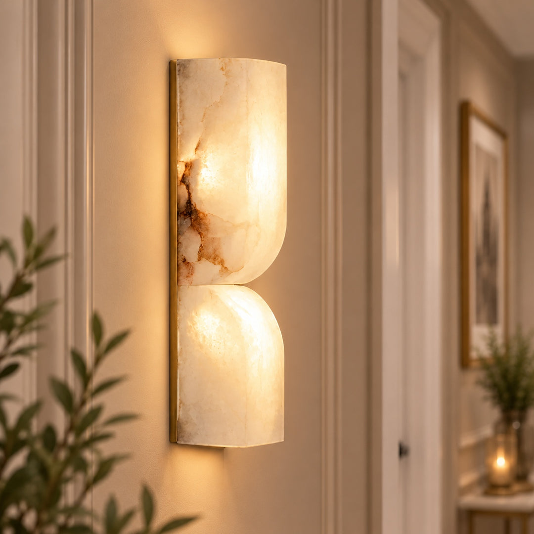 Modern Wall Light Flush Mount Glass Sconce LED Adjustable Design for Contemporary Spaces