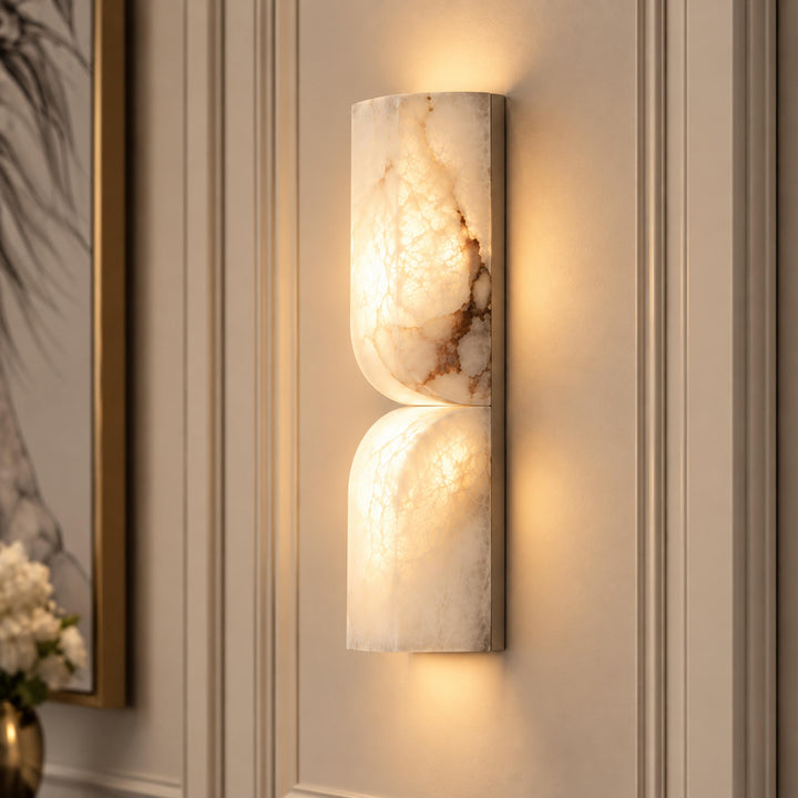 Modern Wall Light Flush Mount Glass Sconce LED Adjustable Design for Contemporary Spaces