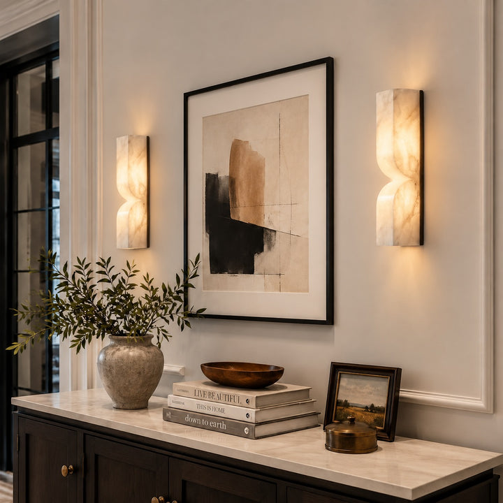 Modern Wall Light Flush Mount Glass Sconce LED Adjustable Design for Contemporary Spaces