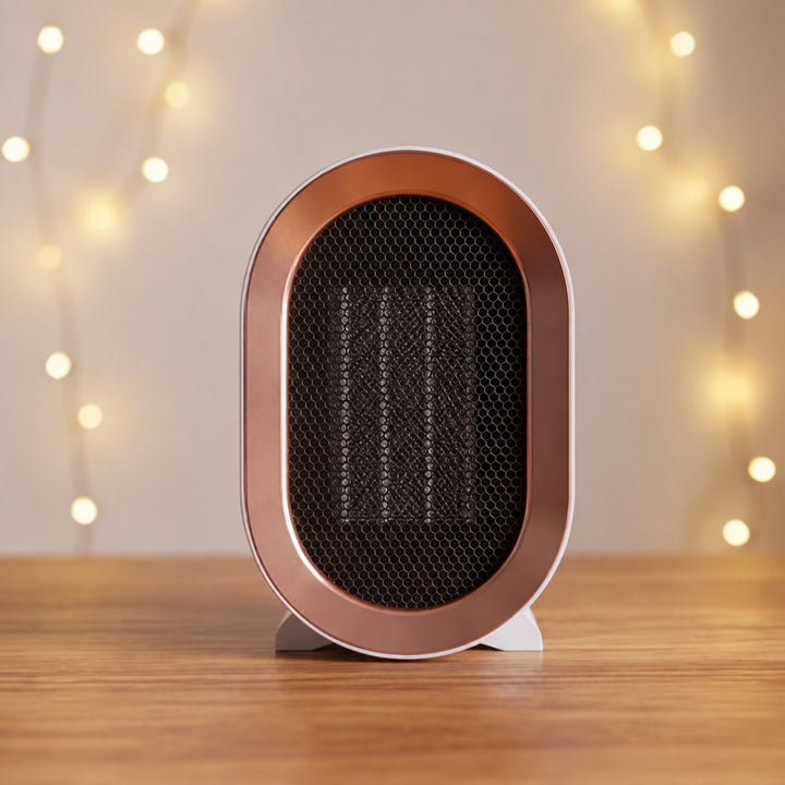 Compact Portable Ceramic Heater with Programmable Timer and Safety Shut-Off for Small Rooms