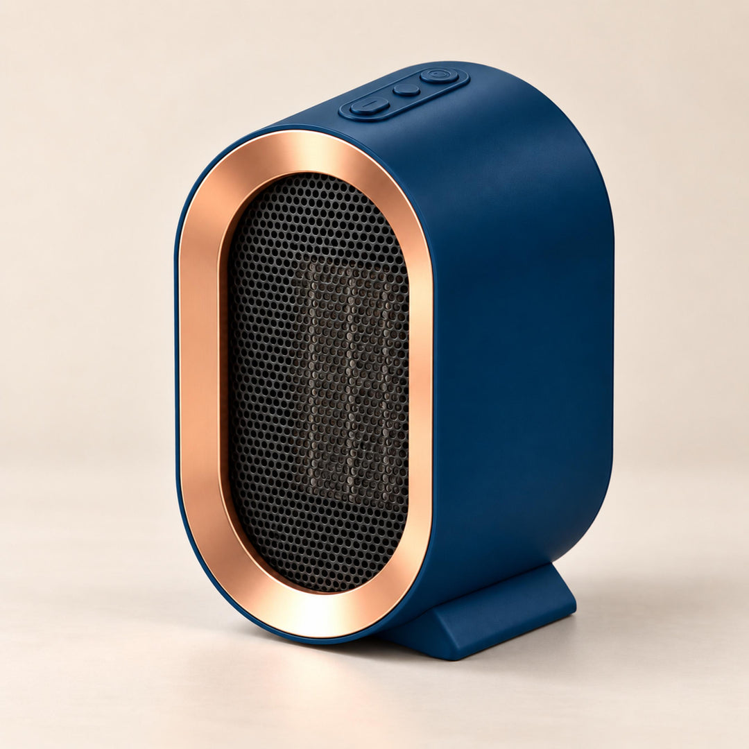 Compact Portable Ceramic Heater with Programmable Timer and Safety Shut-Off for Small Rooms