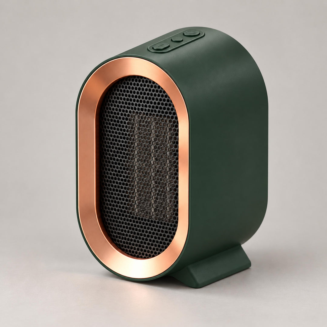 Compact Portable Ceramic Heater with Programmable Timer and Safety Shut-Off for Small Rooms