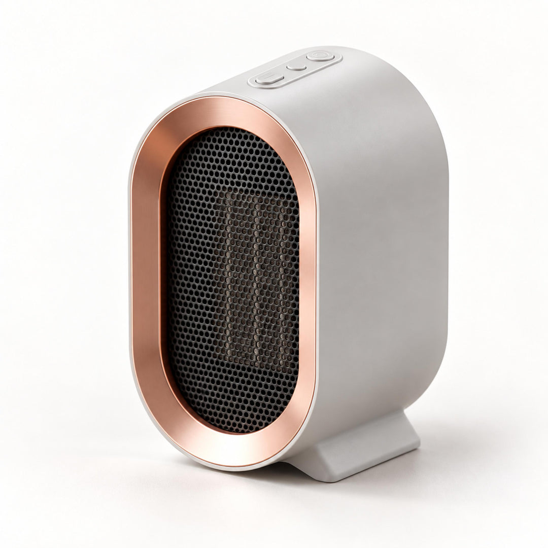 Compact Portable Ceramic Heater with Programmable Timer and Safety Shut-Off for Small Rooms