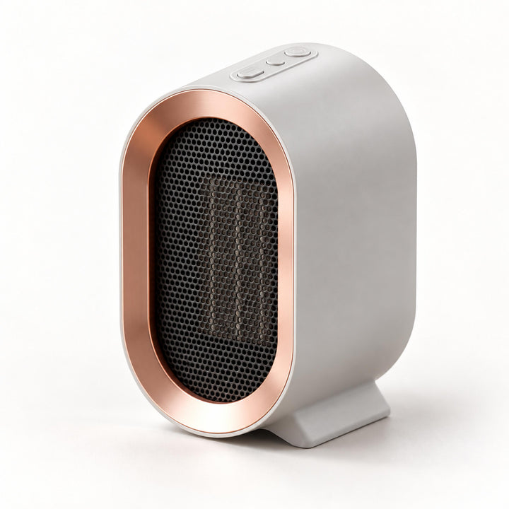 Compact Portable Ceramic Heater with Programmable Timer and Safety Shut-Off for Small Rooms