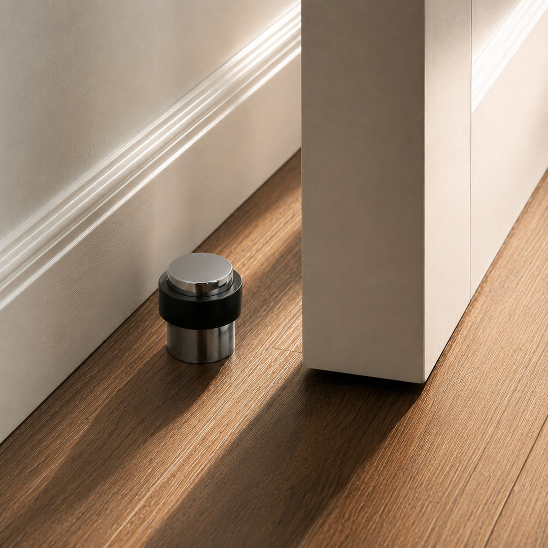 Elegant Brass Door Stop Heavy-Duty Rubber Door Wedge Non-Slamming Design Eco-Friendly Material