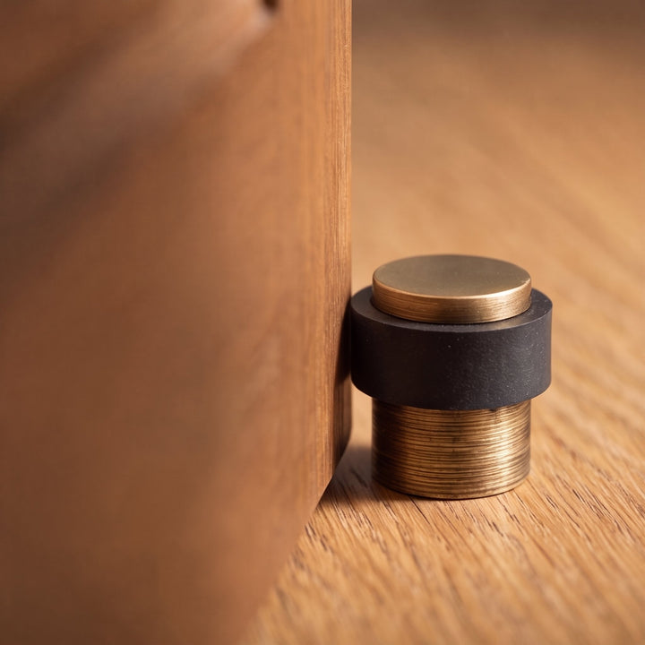 Elegant Brass Door Stop Heavy-Duty Rubber Door Wedge Non-Slamming Design Eco-Friendly Material