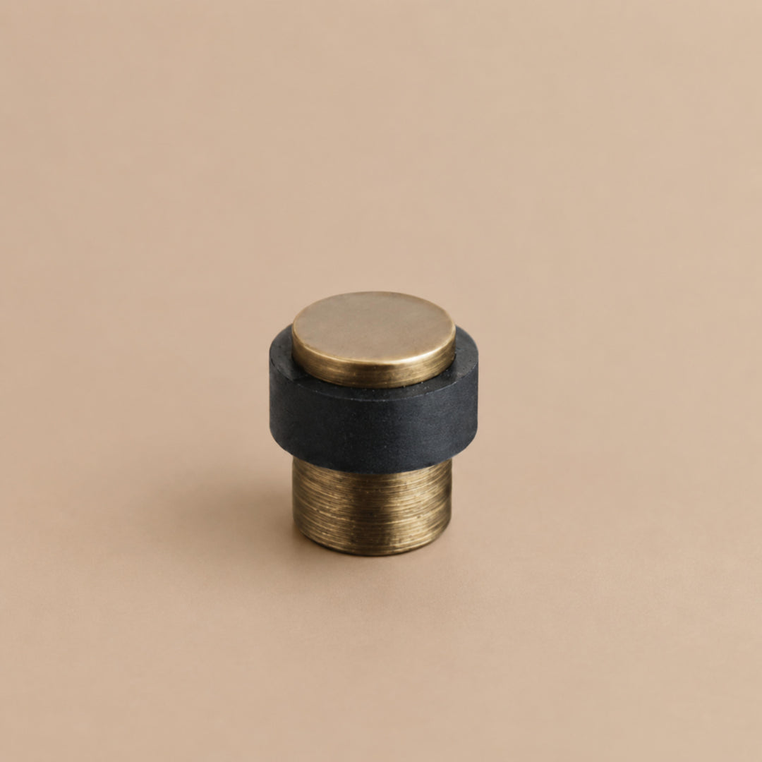 Elegant Brass Door Stop Heavy-Duty Rubber Door Wedge Non-Slamming Design Eco-Friendly Material