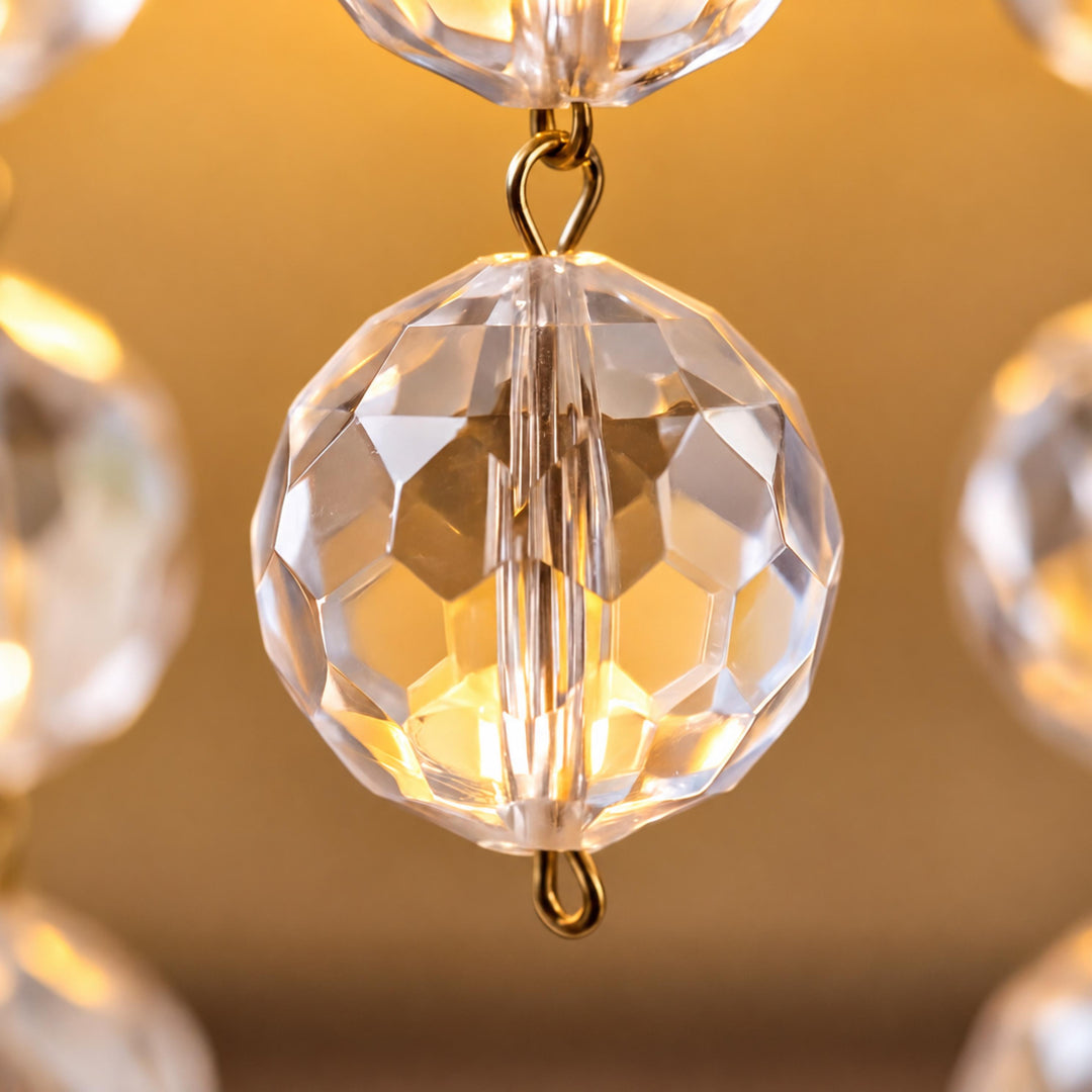 Matte Silver K9 Crystal Wall Sconce Light – Decorative Indoor Wall Light