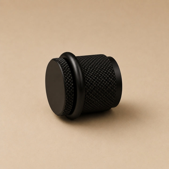 Floor Mounted Door Stop with Rubber Impact Absorber in Brass for Wall Protection