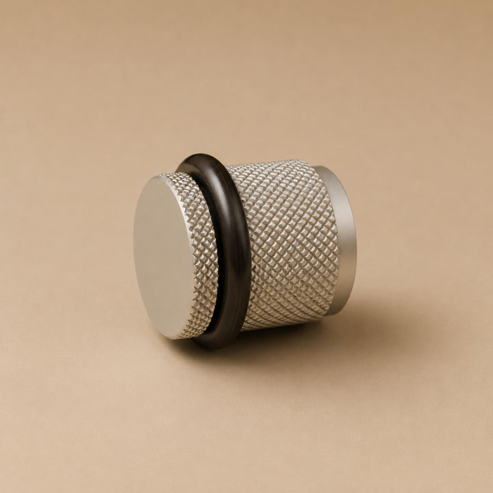 Floor Mounted Door Stop with Rubber Impact Absorber in Brass for Wall Protection
