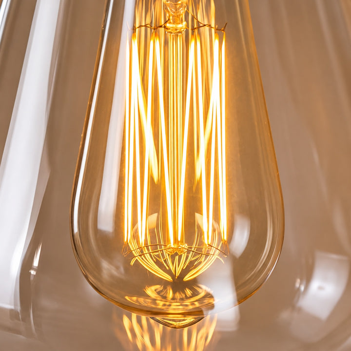 Modern Clear Glass Wall Sconce – Brass or Black Interior Wall Light