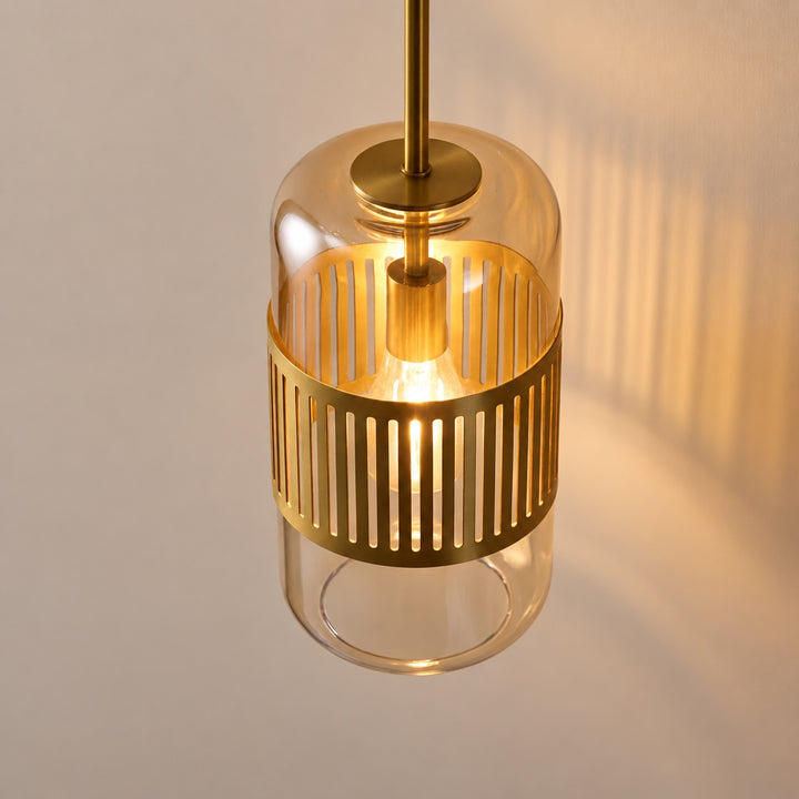 Modern Brass & Coloured Glass Wall Sconce – Interior Wall Light