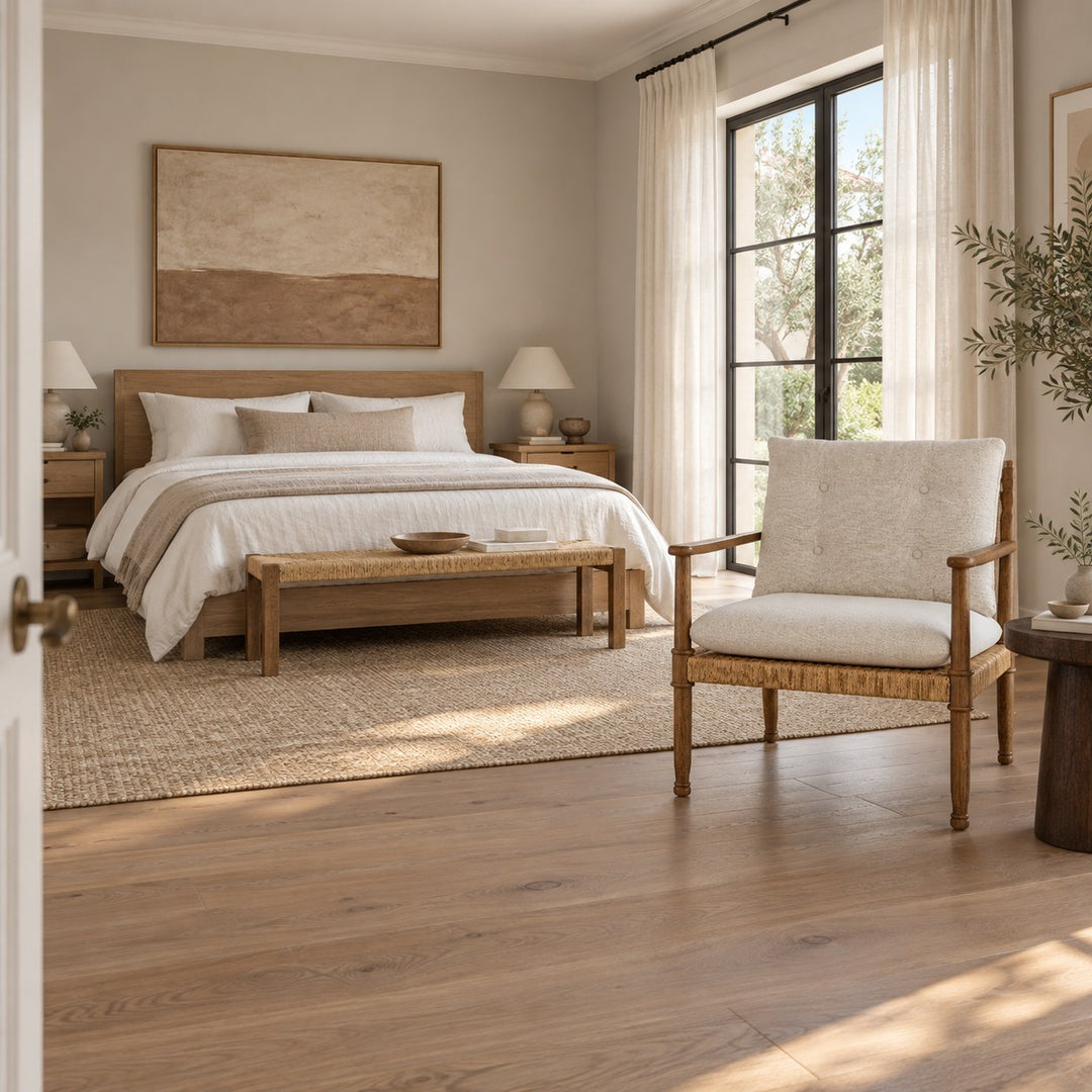Modern Accent Armchair with Tufted Cushions and Durable Ash Wood Frame for Stylish Comfort