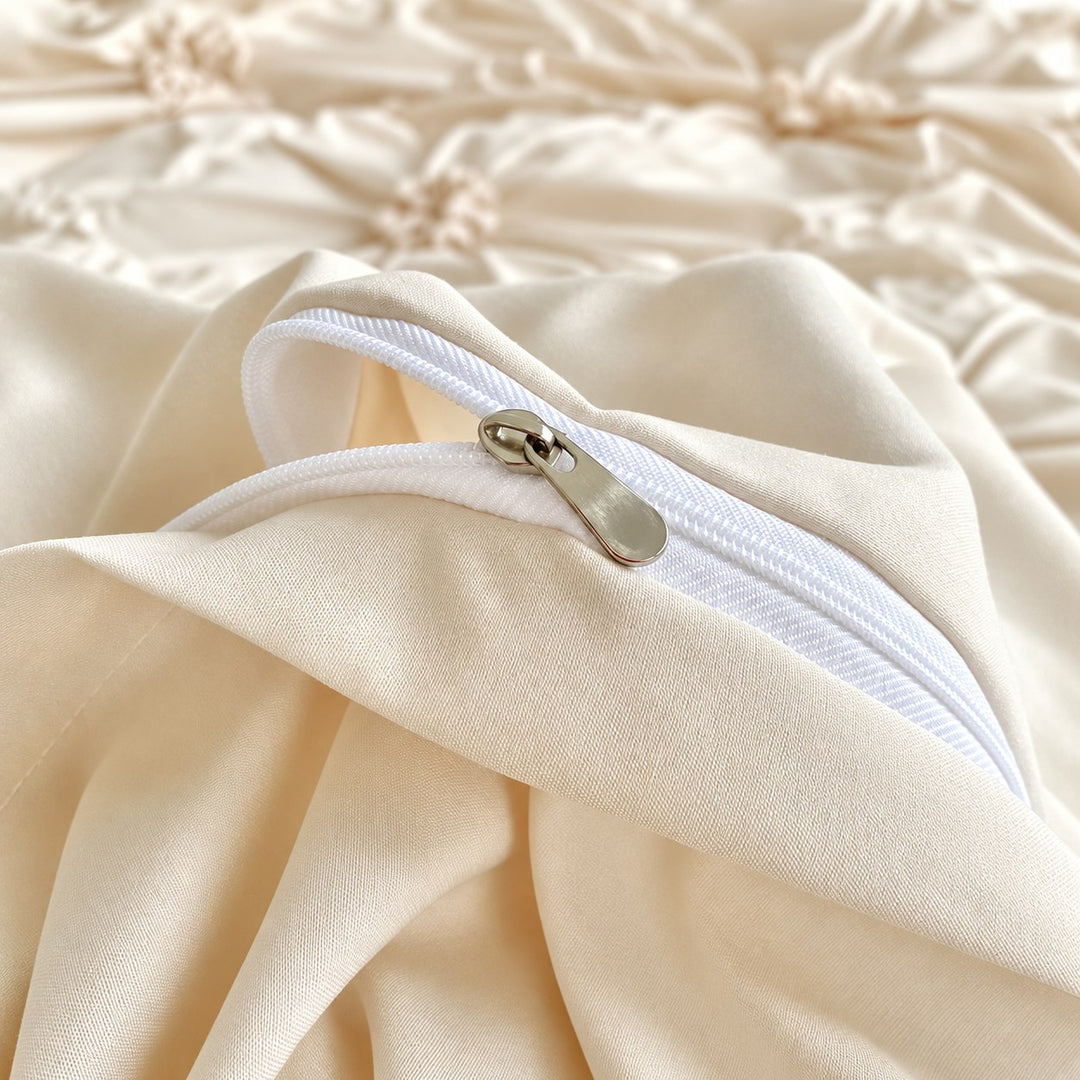 Boho Ruffle Duvet Cover Set Soft Polyester Bedding Twin Full Queen Sizes