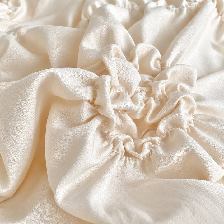 Boho Ruffle Duvet Cover Set Soft Polyester Bedding Twin Full Queen Sizes